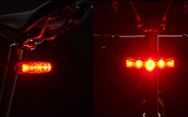 Road bike taillight header